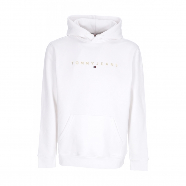 felpa cappuccio uomo linear gold hoodie WHITE