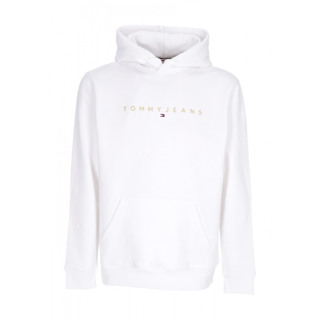 felpa cappuccio uomo linear gold hoodie WHITE