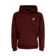 felpa cappuccio uomo sportswear club fleece hoodie BURGUNDY CRUSH/BURGUNDY CRUSH/WHITE