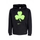 felpa cappuccio uomo nba city edition club hoodie boscel BLACK/ACTION GREEN