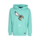 felpa cappuccio uomo nba city edition club hoodie chahor MINT/WHITE