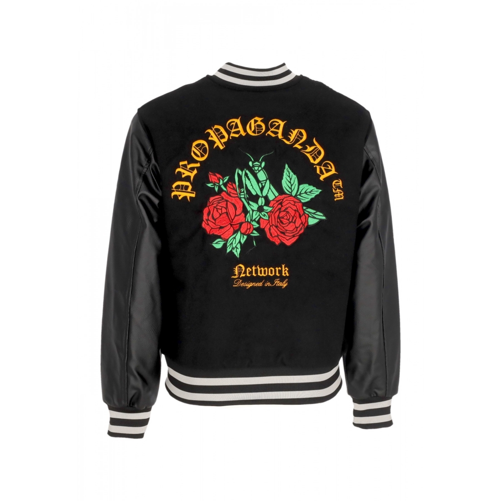 giubbotto college uomo mantis varsity jacket BLACK