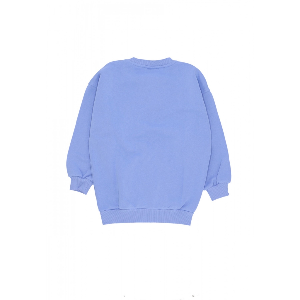 felpa girocollo ragazza sportswear club fleece oversized crewneck ROYAL PULSE/WHITE