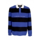 polo manica lunga uomo striped linear rugby BRIGHT BLUE