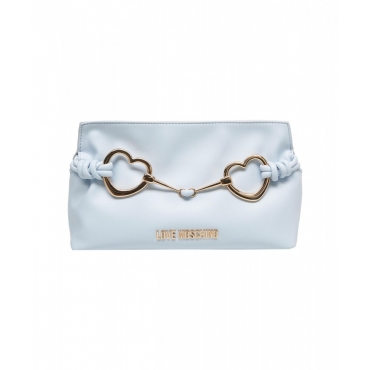 Pochette con dettaglio logo azzurro