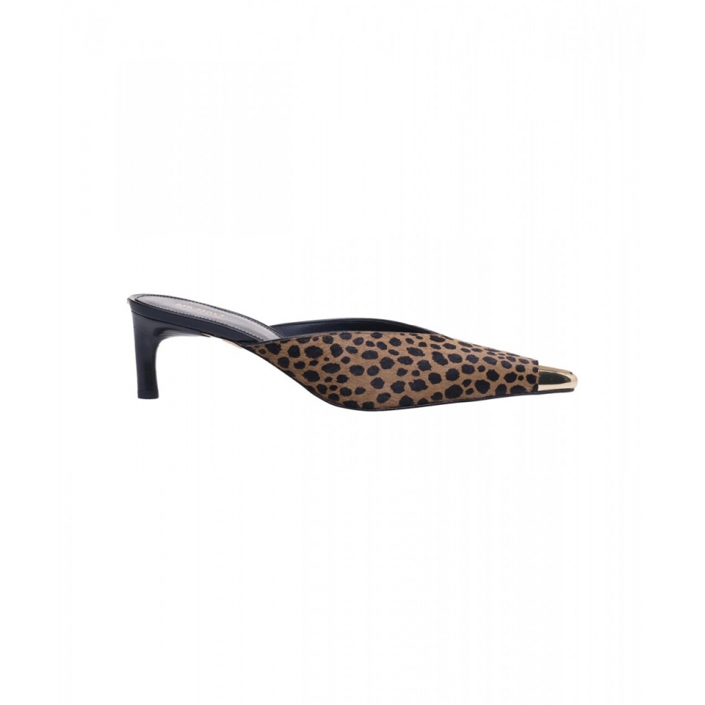 Sabot con stampa animalier Kasia marrone