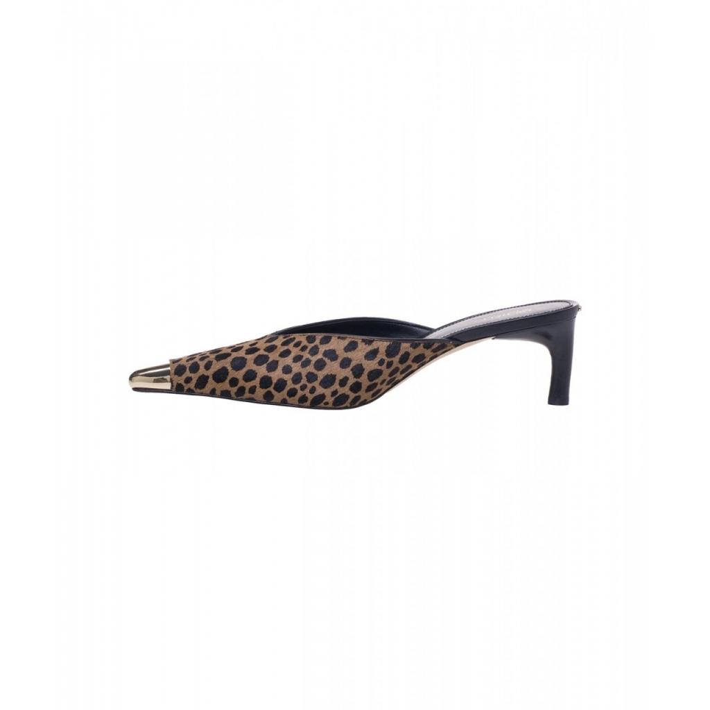 Sabot con stampa animalier Kasia marrone