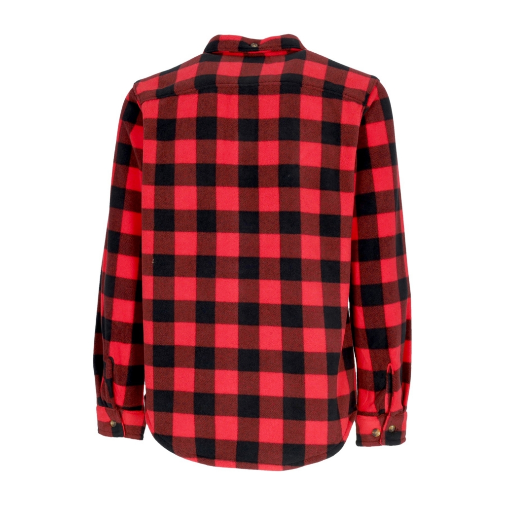 camicia manica lunga uomo flare gun fleece over shirt MOUNTAIN RED CHECK