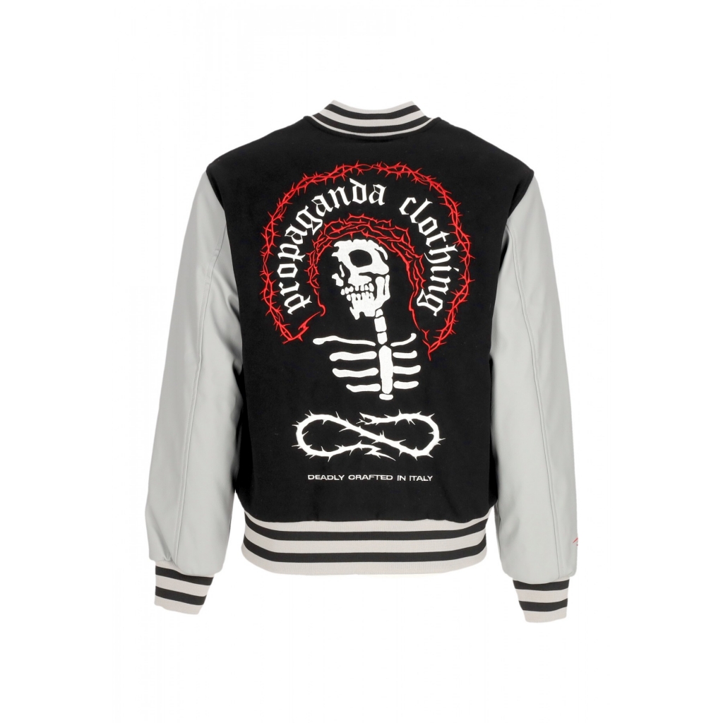 giubbotto college uomo misery varsity jacket BLACK