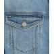 Giacca in denim con colletto a coste blu