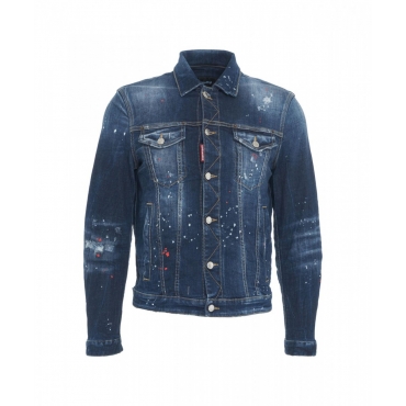 Giacca in denim destroyed Dan blu