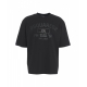 T-shirt con scritta logo nero