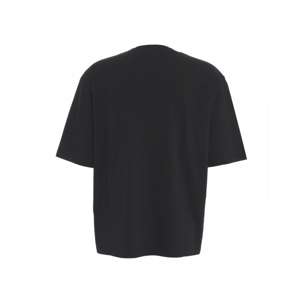 T-shirt con scritta logo nero