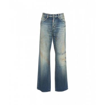 Wide leg jeans dirty San Diego blu