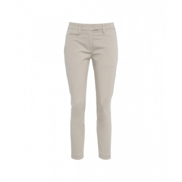 Pantaloni chino cropped Perfect Slim grigio chiaro