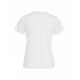 T-shirt in lino con scollo a V bianco