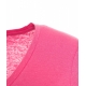 T-shirt in lino con scollo a V pink