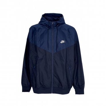 giacca a vento uomo sportswear woven lined windrunner hooded jacket OBSIDIAN/MIDNIGHT NAVY/SAIL