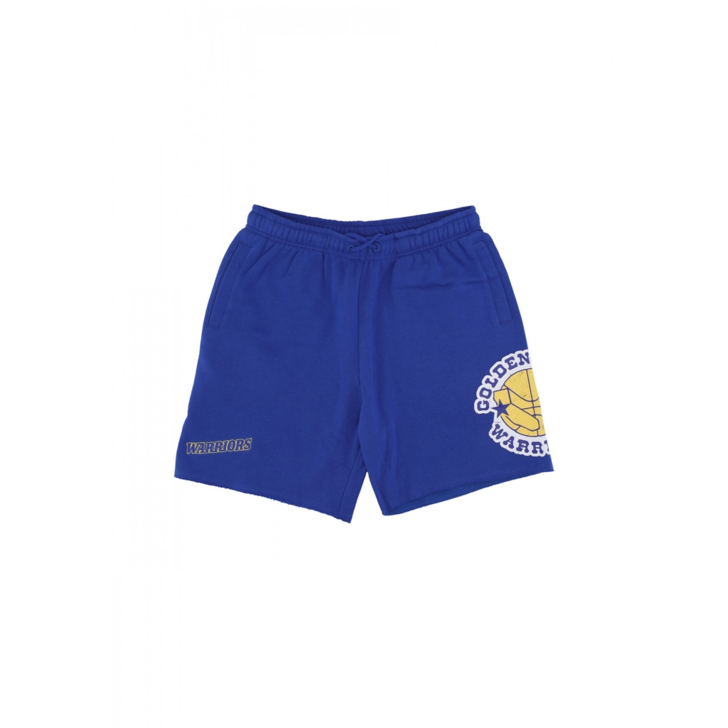 pantalone corto tuta felpato uomo nba postgame vintage logo fleece short golwar ROYAL