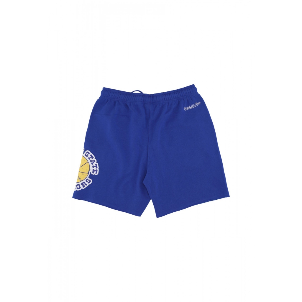 pantalone corto tuta felpato uomo nba postgame vintage logo fleece short golwar ROYAL