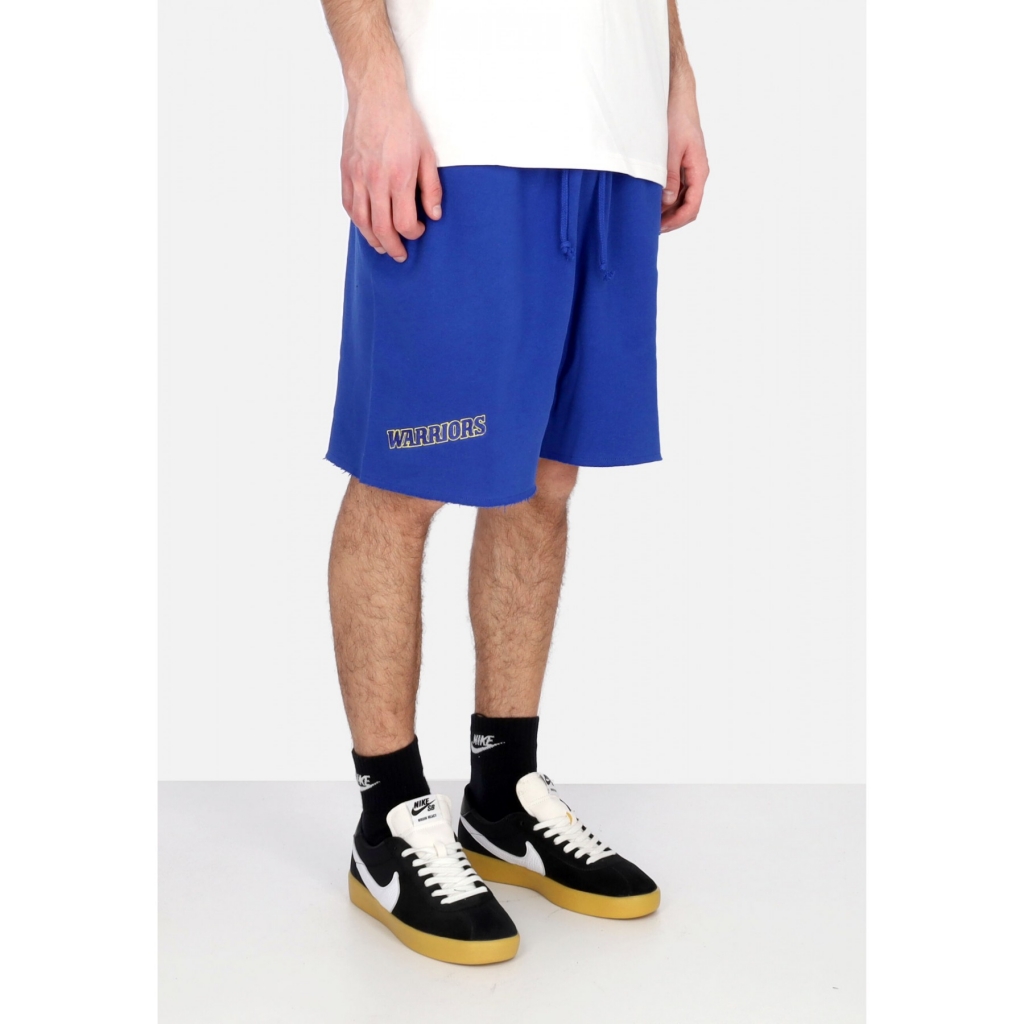 pantalone corto tuta felpato uomo nba postgame vintage logo fleece short golwar ROYAL