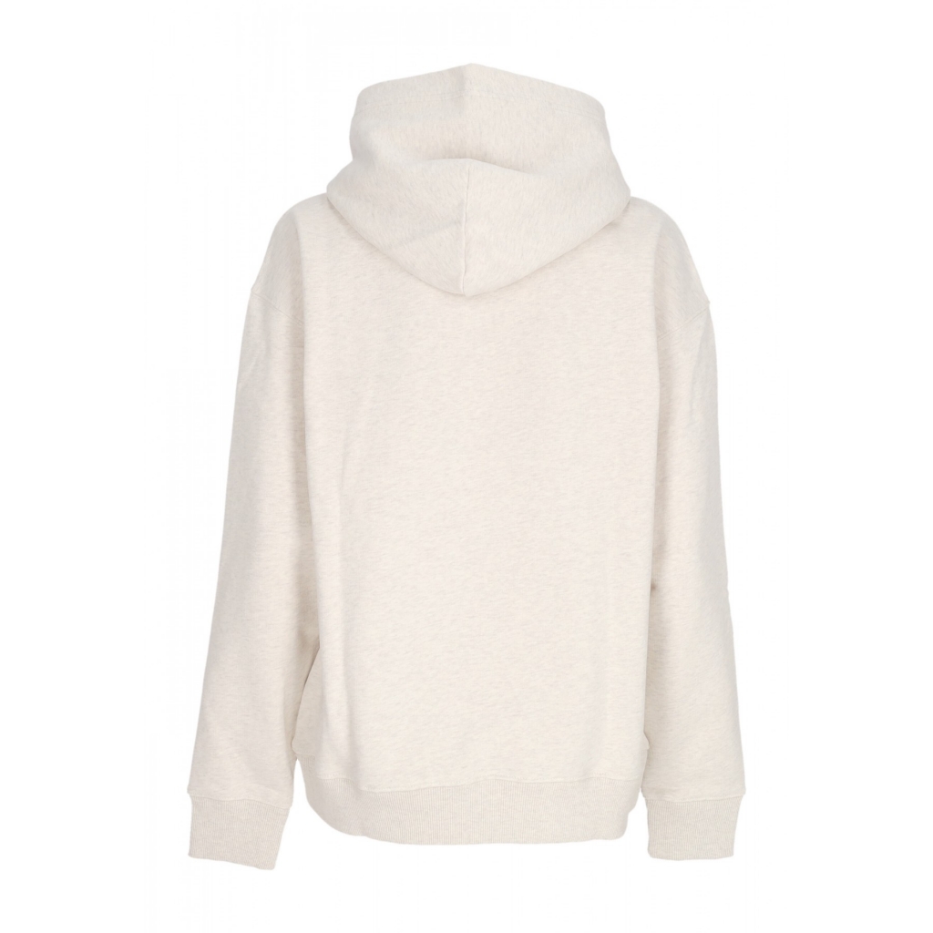 felpa cappuccio donna relax melange flag hoodie ANCIENT WHITE MELANGE