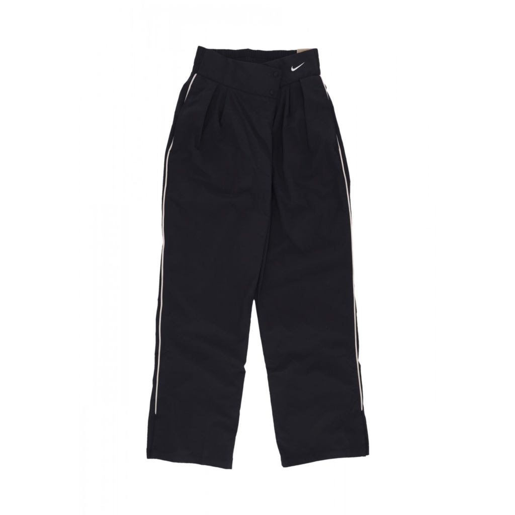 pantalone lungo donna w sportswear mid-rise repel  asymmetrical waist pant BLACK/LT IRON ORE/WHITE