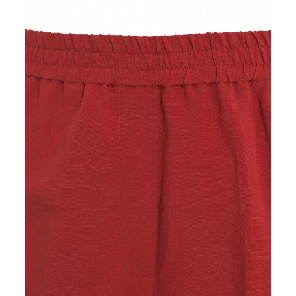 Pantaloni in misto lino Nobu arancione