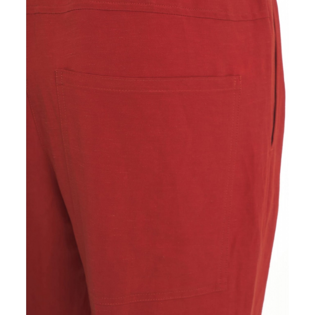 Pantaloni in misto lino Nobu arancione