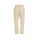 Pantaloni casual in misto lana vergine crema