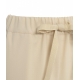 Pantaloni casual in misto lana vergine crema