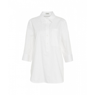 Camicia con abbottonatura a met bianco