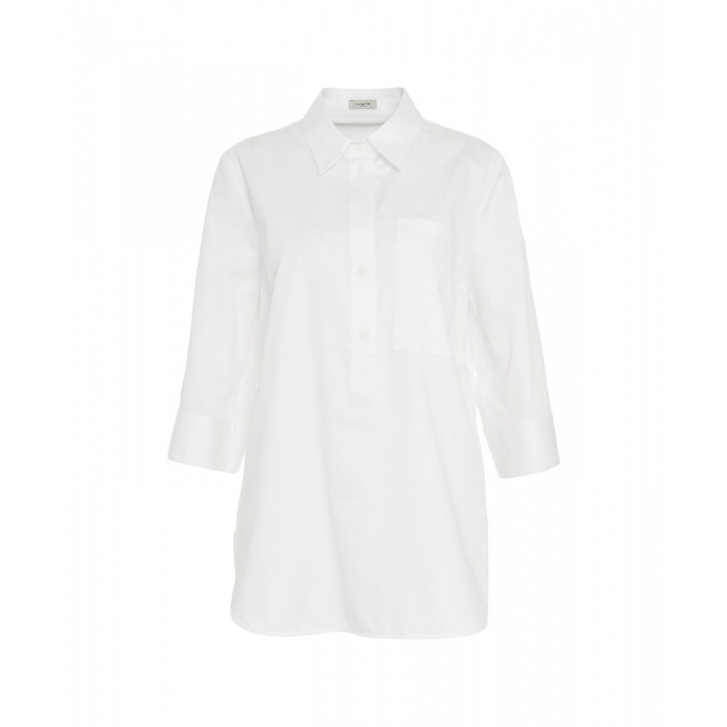 Camicia con abbottonatura a met bianco