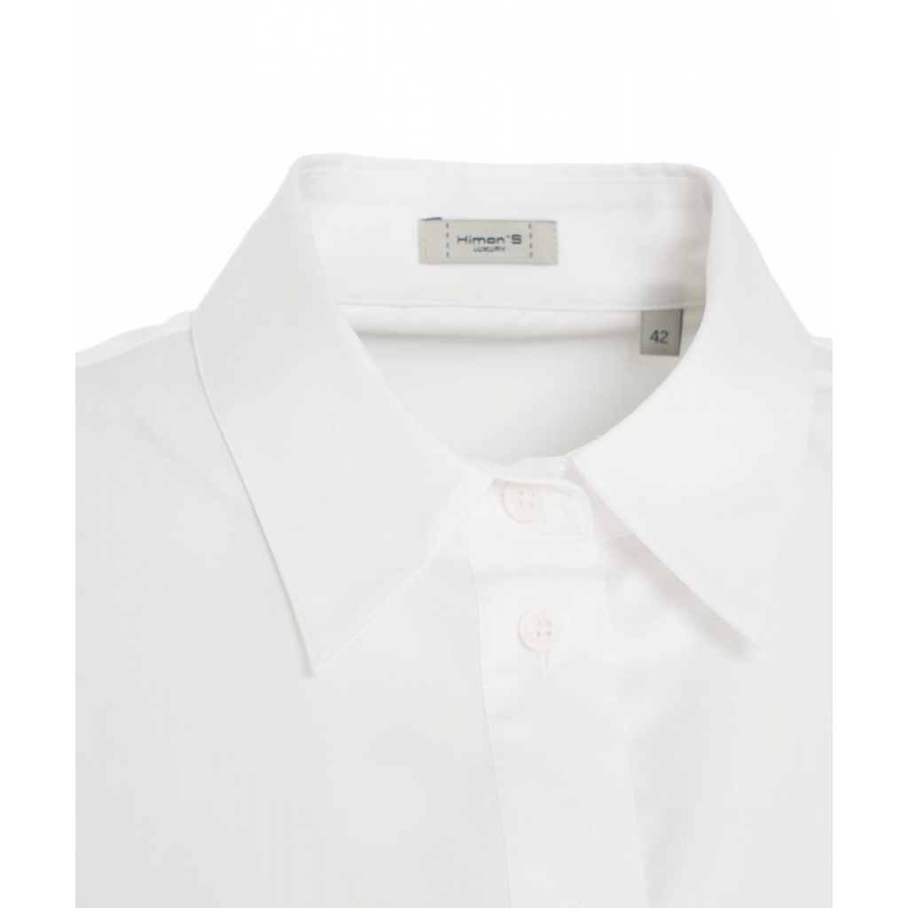 Camicia con abbottonatura a met bianco