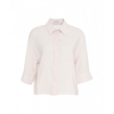 Camicia in misto modal rosa antico