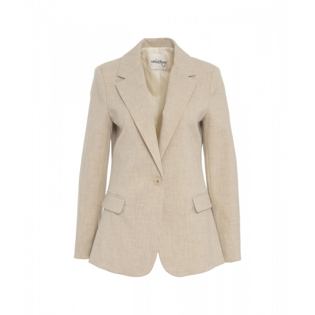 Blazer monopetto beige