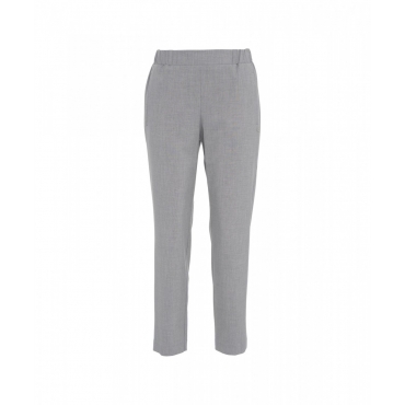 Pantaloni chino con elastico in vita grigio chiaro