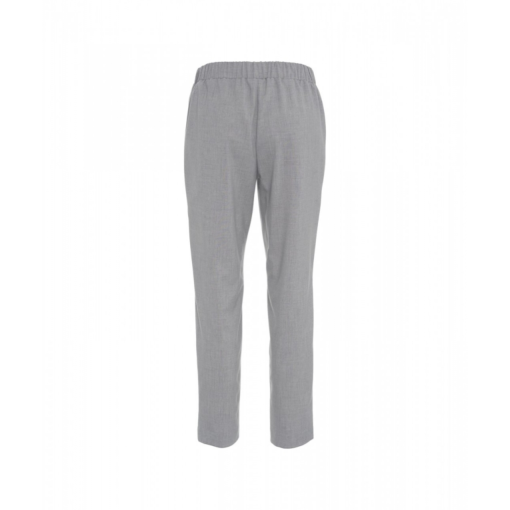 Pantaloni chino con elastico in vita grigio chiaro