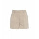 Pantaloncini con piega beige