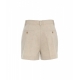 Pantaloncini con piega beige