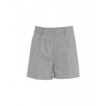 Pantaloncini con piega grigio chiaro