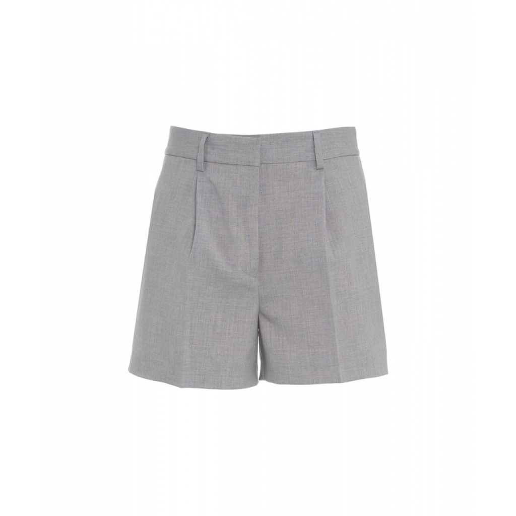 Pantaloncini con piega grigio chiaro