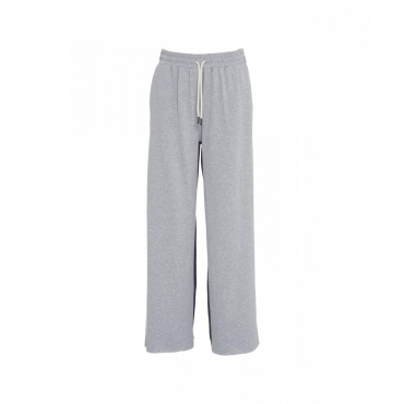 Pantaloni da jogging con materiale a contrasto grigio chiaro