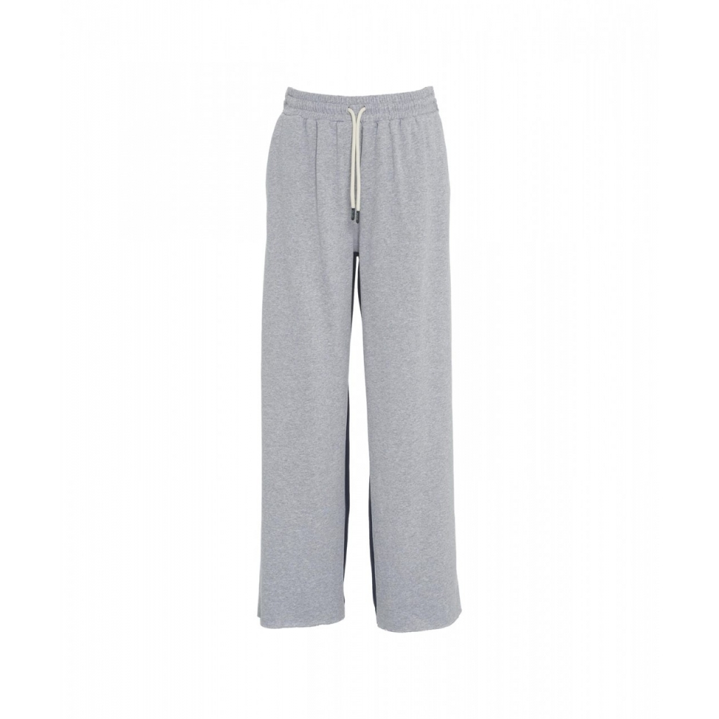 Pantaloni da jogging con materiale a contrasto grigio chiaro