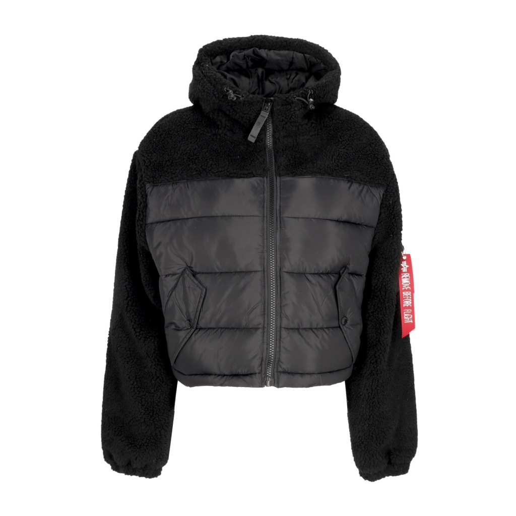 orsetto donna teddy puffer BLACK