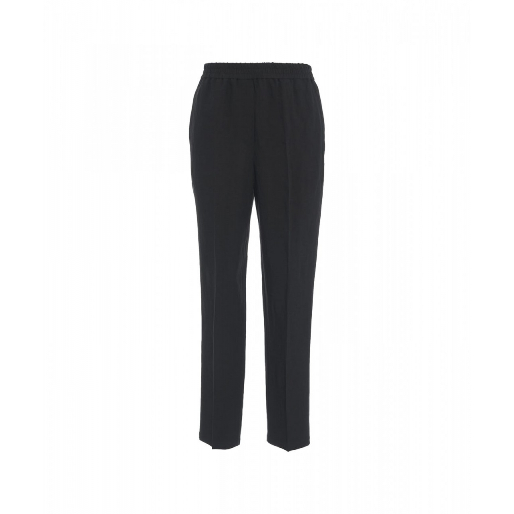 Pantaloni in misto lino Nobu nero