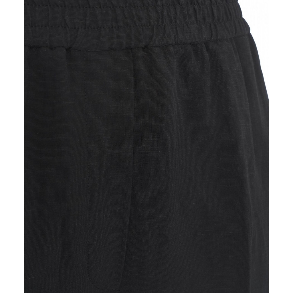 Pantaloni in misto lino Nobu nero