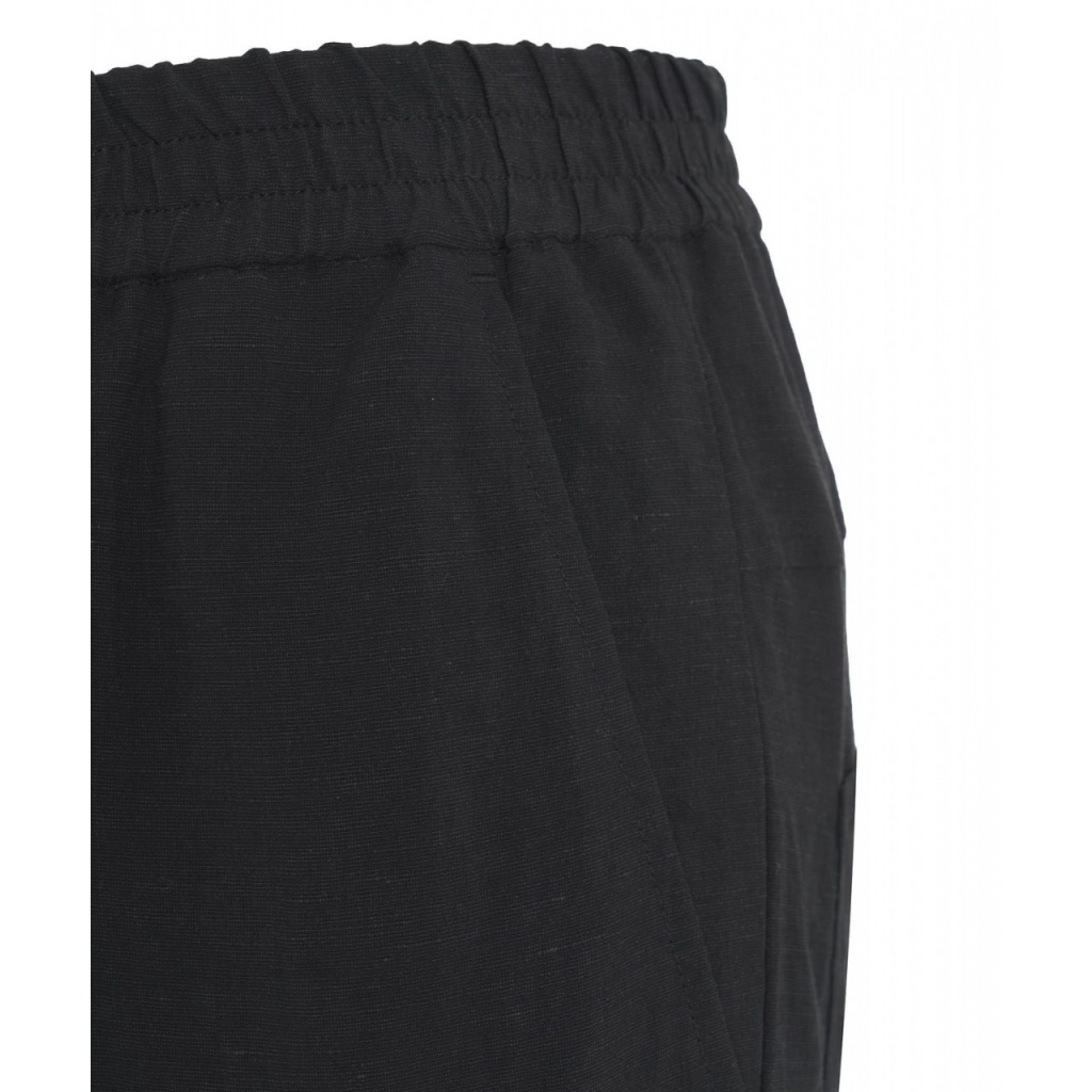 Pantaloni in misto lino Nobu nero