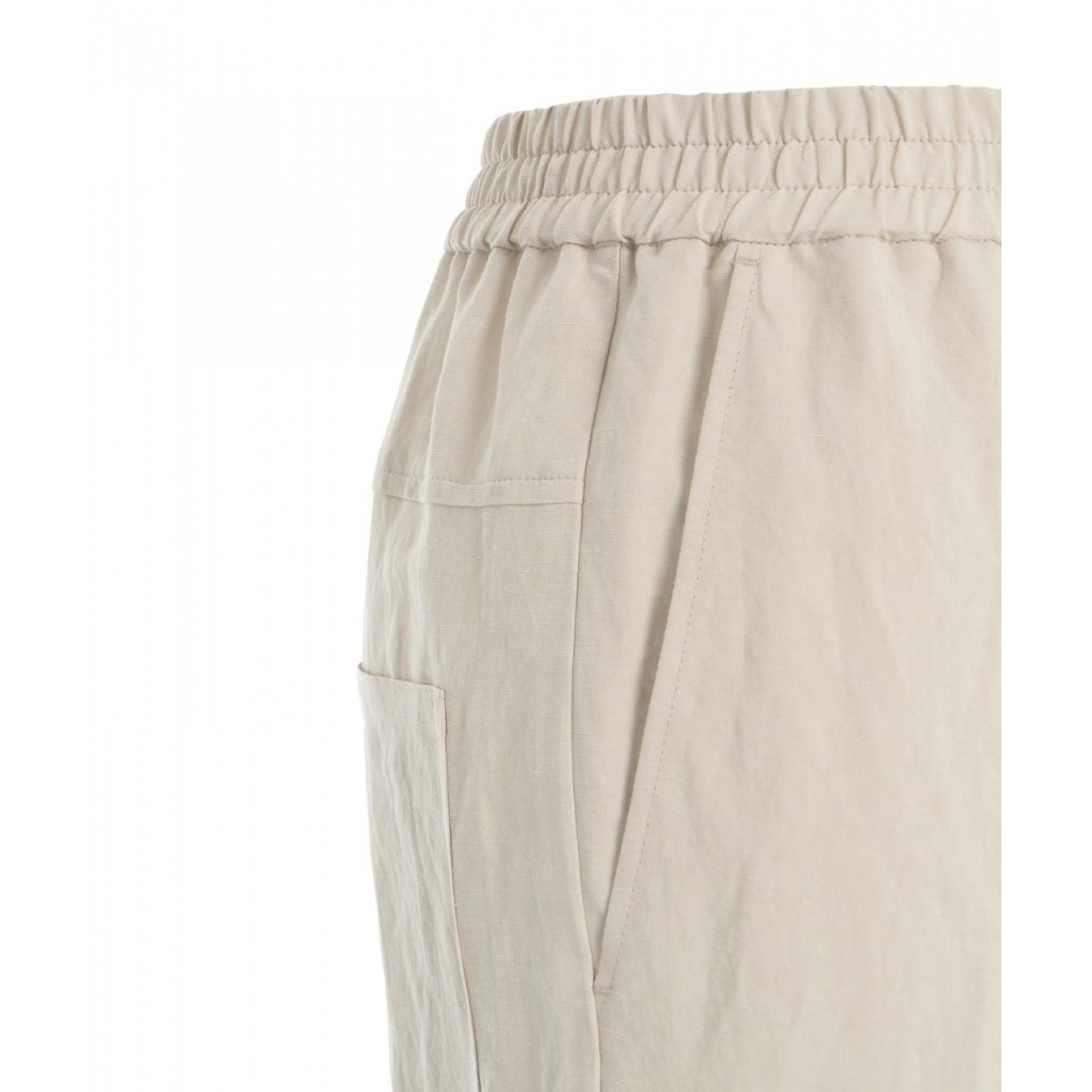 Pantaloni in misto lino Nobu beige