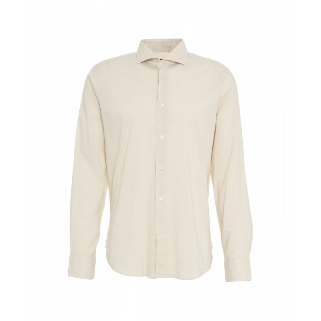 Camicia in cotone fine beige